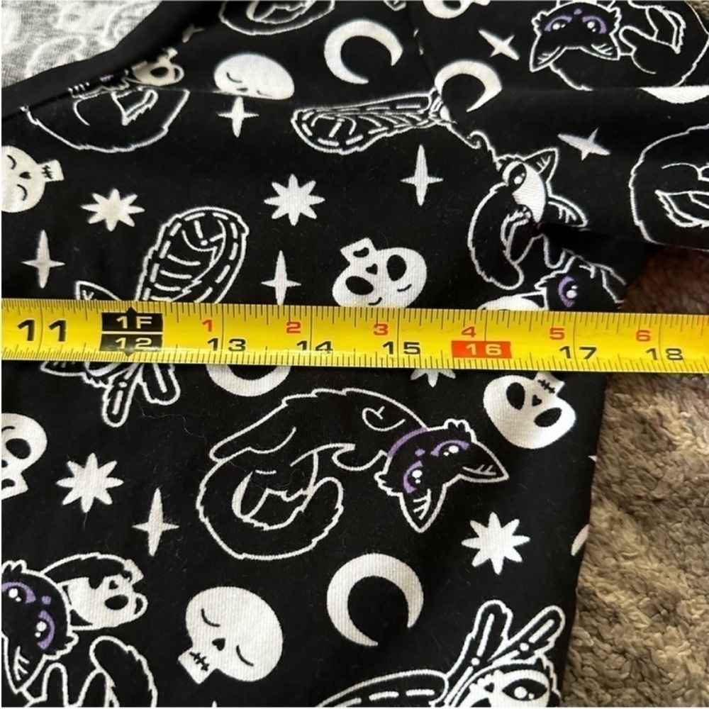 KILLSTAR Purr Off Playsuit Romper Gothic Cats Skulls - Picture 9 of 10